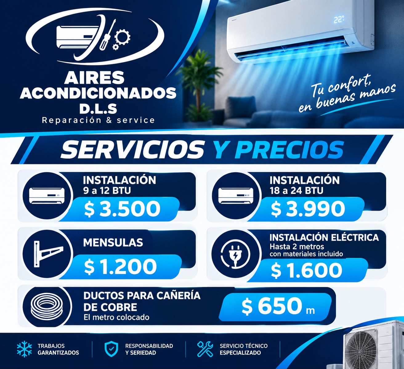 Servicios y precios de instalación DLS